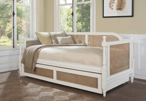 Melanie Daybed with Trundle - White