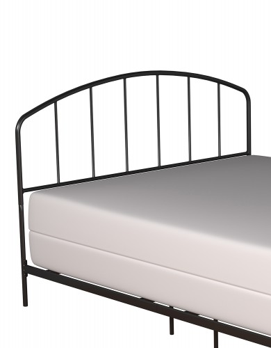 Tolland Metal Headboard with Arched Spindle Design - Black