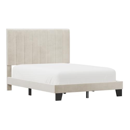 Crestone Upholstered Adjustable Height Platform Bed - Cream