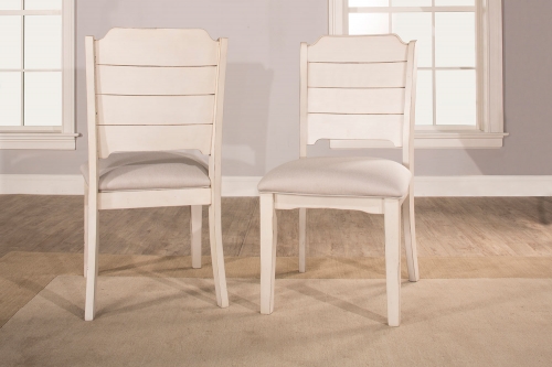Clarion Dining Chair - Sea White - Fog Fabric