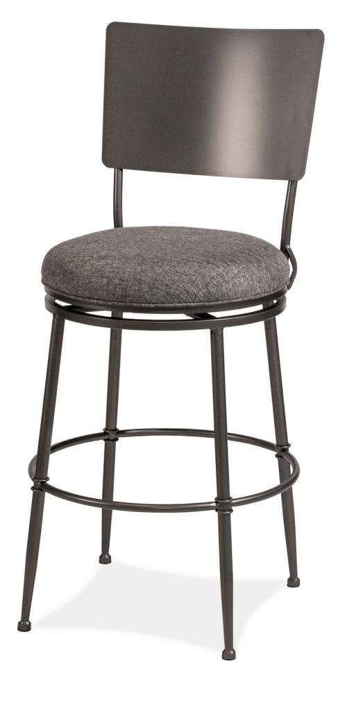 Towne Commercial Grade Metal Bar Height Swivel Stool - Charcoal