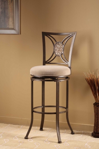 Rowan Swivel Counter Stool - Silver Brown