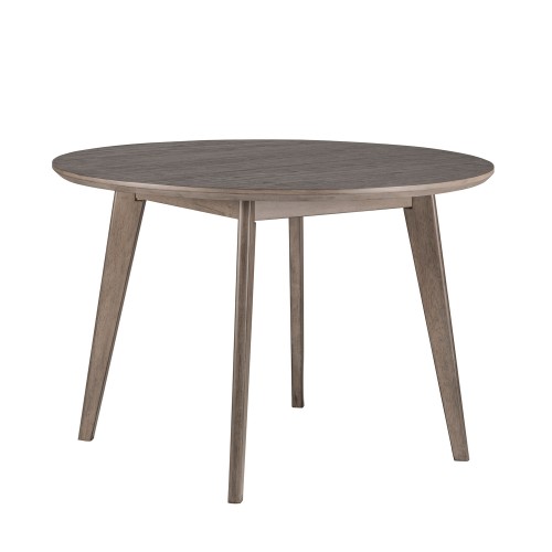 Alden Bay Modern Round Wood Dining Table - Weathered Gray