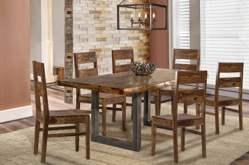 Hillsdale Emerson 7-Piece Rectangle Dining Set - Natural Sheesham