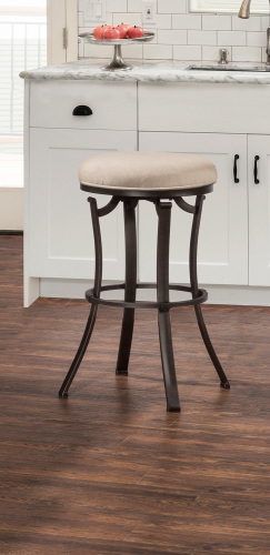 Bryce Indoor/Outdoor Backless Swivel Bar Stool - Midnight Mocha