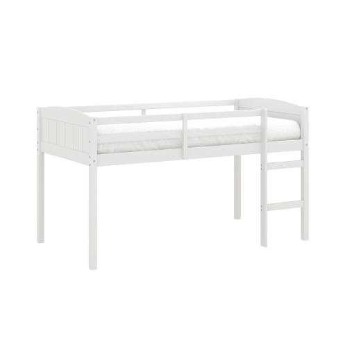 Alexis Wood Arch Twin Loft Bed - White