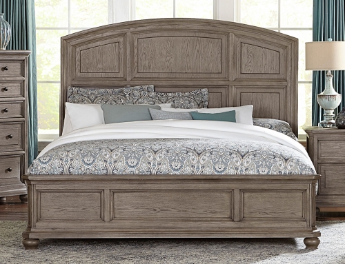 Homelegance Lavonia Low Profile Bed - Wire-brushed Gray