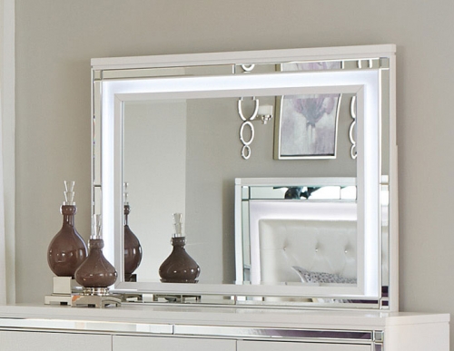 Homelegance Alonza Mirror with LED Lighting - Brilliant White