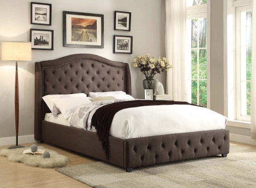 Bryndle Upholstered Bed - Dark Grey