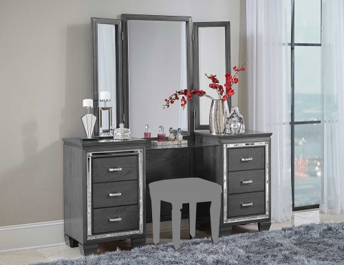 Allura Vanity with Mirror - Gray