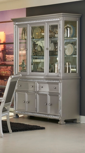Bevelle China Cabinet - Silver