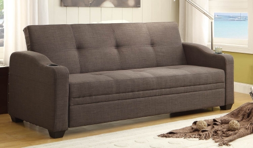 Caffrey Elegant Lounger Sofa Bed - Dark Grey