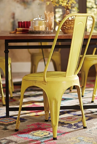 Amara Yellow Metal Chair - Yellow