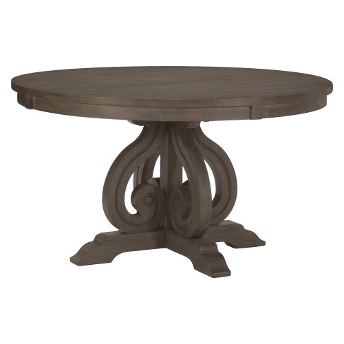 Toulon Round DiningTable - Wire-brushed Dark Pewter