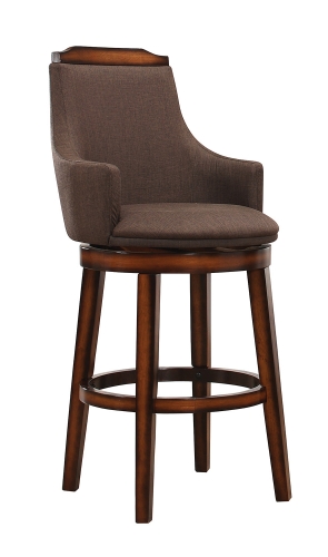 Bayshore Swivel Counter Height Chair - Chocolate/Linen