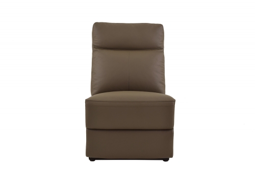 Homelegance Olympia Armless Chair - Raisin Top Grain Leather Match