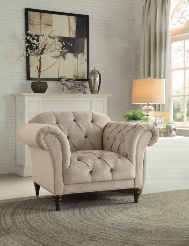 Homelegance St. Claire Chair - Polyester - Brown Tone