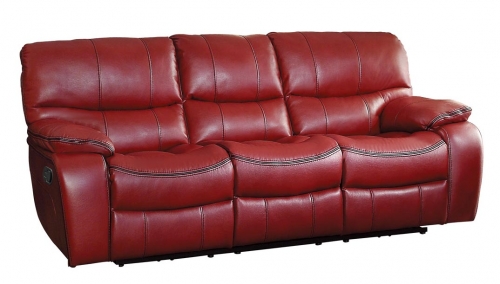 Homelegance Pecos Double Reclining Sofa - Leather Gel Match - Red