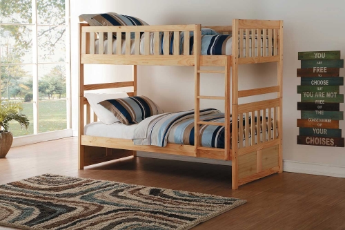 Bartly Twin over Twin Bunk Bed - Natural Pine