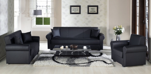 Floris Living Room Set - Escudo Black