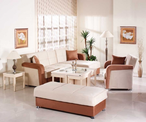 Vision Sectional Collection - Rainbow Beige