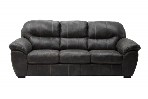 Grant Bonded Leather Sofa - Steel