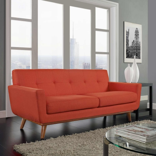 Engage Upholstered Loveseat - Atomic Red
