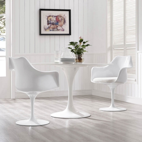 Lippa Dining Armchair Set of 2 - White