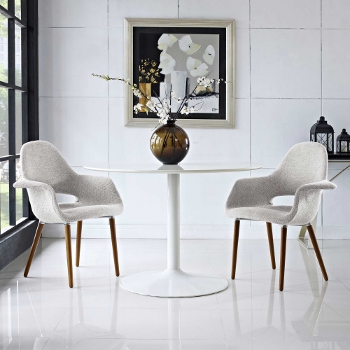 Modway Aegis Dining Armchair Set of 2 - Light Gray