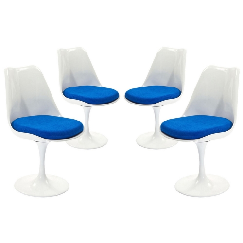 Lippa Dining Side Chair Fabric Set of 4 - Blue