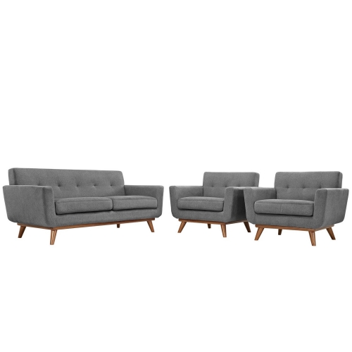 Engage Armchairs and Loveseat Set of 3 - Gray