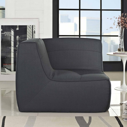 Align Upholstered Corner Sofa - Charcoal