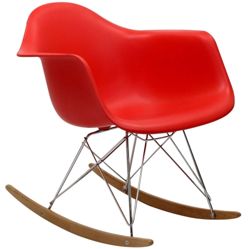 Modway Rocker Lounge Chair - Red