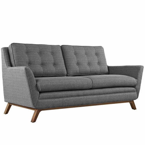 Beguile Fabric Loveseat - Gray