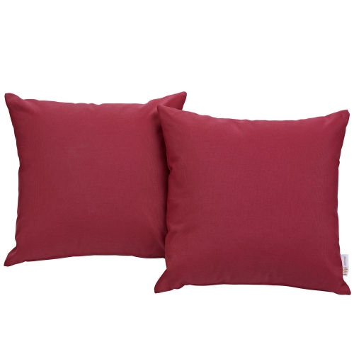 Modway Convene Two Piece Outdoor Patio Pillow Set - Red