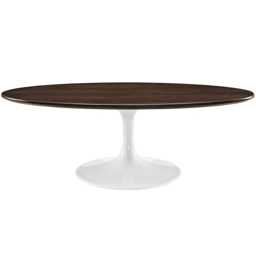 Lippa 48-inch Oval-Shaped Walnut Coffee Table - Walnut