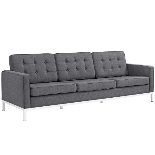 Modway Loft Fabric Sofa - Gray