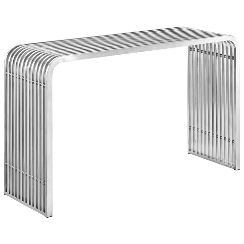 Pipe Stainless Steel Console Table - Silver