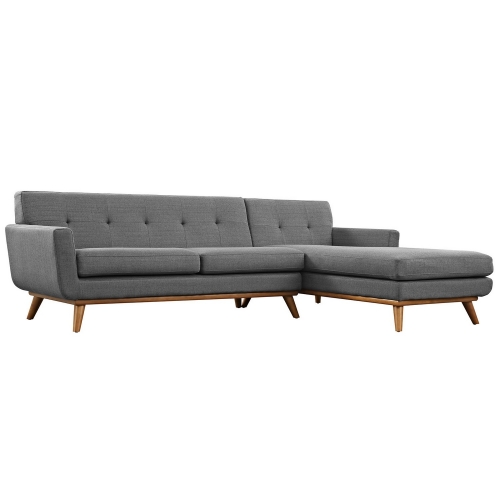 Engage Right-Facing Sectional Sofa - Gray