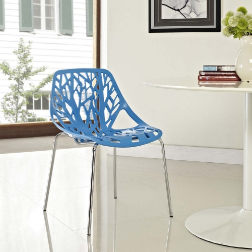 Stencil Dining Side Chair - Blue