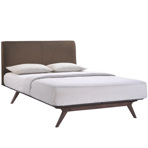 Tracy Queen Bed - Cappuccino Brown