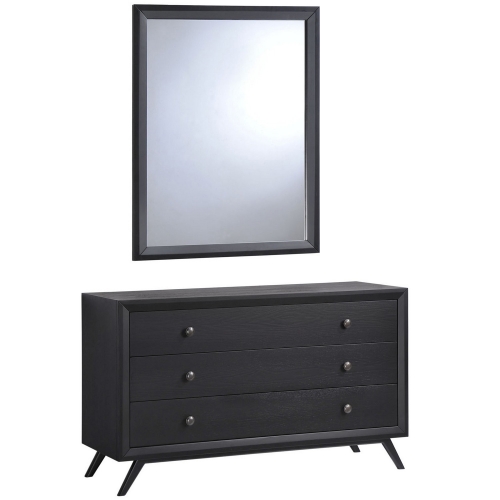 Tracy Dresser and Mirror - Black