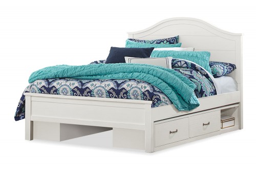 Highlands Bailey Arch Bed with (2) Storage Units - White