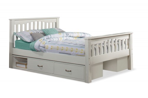 Highlands Harper Bed with (2) Storage Units - White