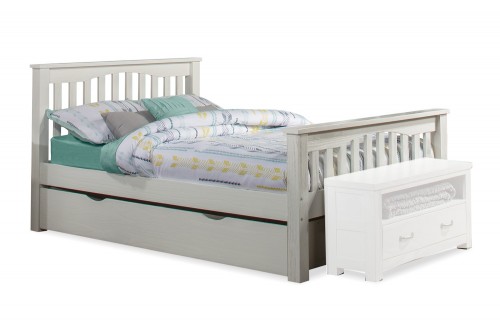 Highlands Harper Bed with Trundle - White