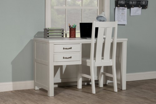 Highlands Desk with Chair - White Finish