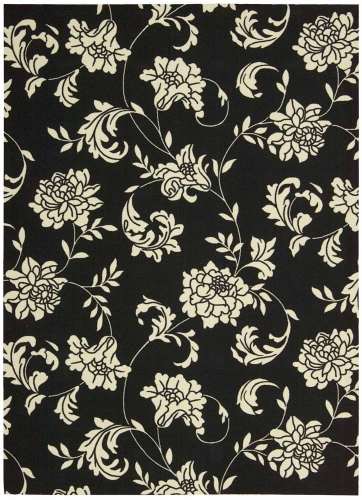 Home and Garden RS014 Black Area Rug