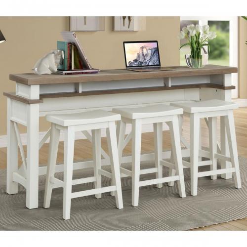 Americana Modern Everywhere Console with 3 Stools - Cotton