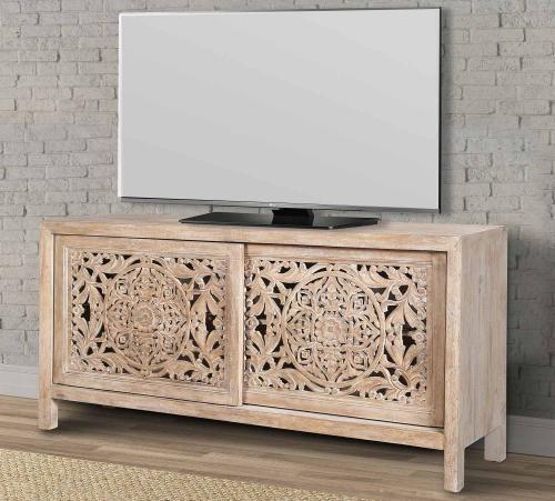 Crossings Eden 68 Inch TV Console - Toasted Tumbleweed