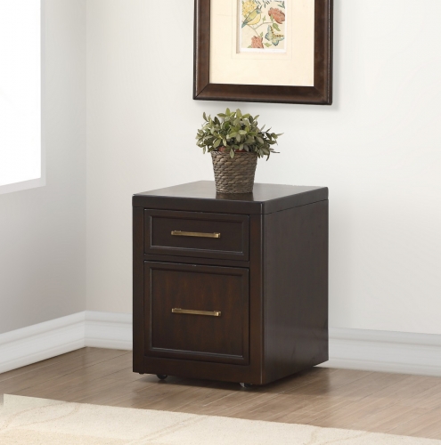 Greenwich Rolling File - Dark Walnut